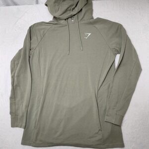 Gymshark Hoodie Womens Large Green Pullover Stretch Athleisure GMP03254